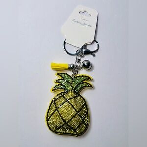 NWT sparkly pineapple keychain/purse charm